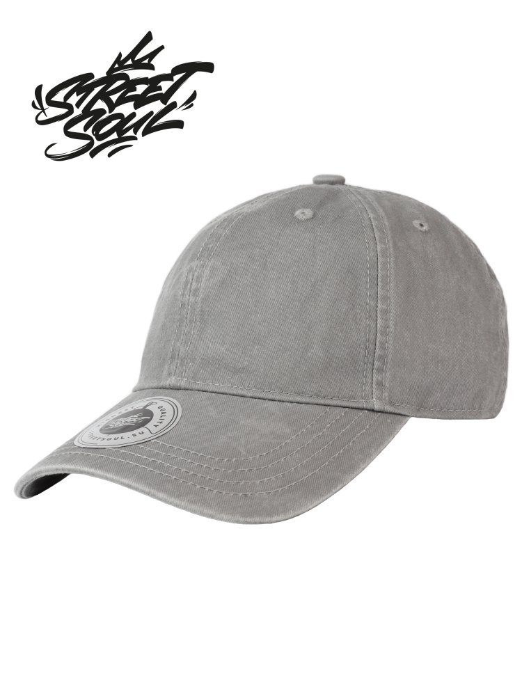 Bejsbolka_klassicheskaya_Street Soul_Iz_stiranoj_dzhinsovoj_tkani_svetlo-seryj_1